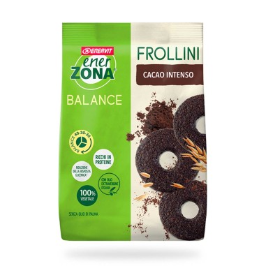 EnerZona - Frollini Balance 40/30/30 Cacao Intenso - 250 g | PRODOTTI VEGANI | Vendita Online