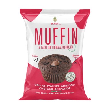 Dr. Keto - Muffin al Cacao ripieno di Crema al Cioccolato - 60 g | Vendita online