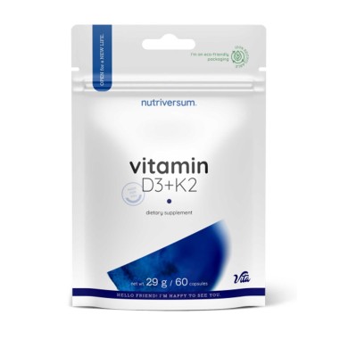 Nutriversum - Vitamin D3+K2 - 60 cps