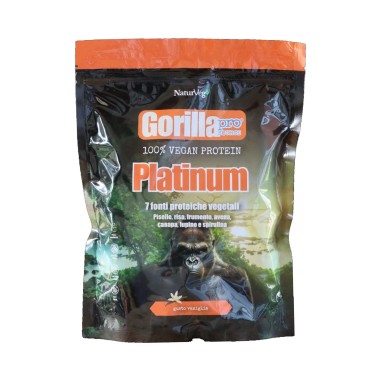 NaturVeg - Gorilla 100% Vegan Protein Platinum - 1 kg | Vendita Online