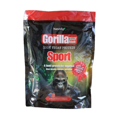 NaturVeg - Gorilla 100% Vegan Protein Sport - 1 kg | Vendita Online