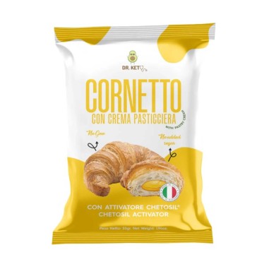 Dr. Keto - Cornetto Ripieno con Crema Pasticciera - 55 g