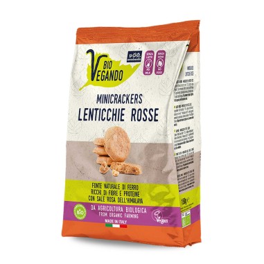 Sottolestelle - BioVegando Mini Crackers Lenticchie Rosse - 150 g