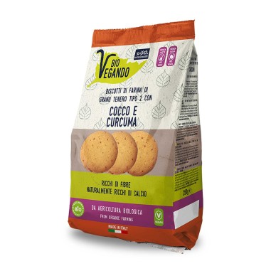 Sottolestelle - BioVegando Biscotti con Cocco e Curcuma - 250 g