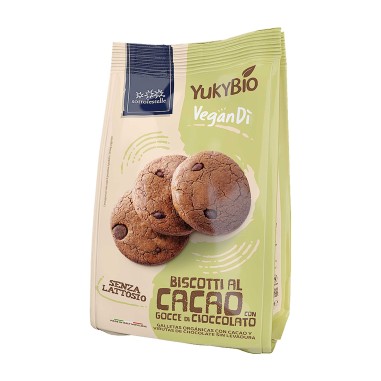 Sottolestelle - Yukibio-Biscotti al Cacao con Gocce di Cioccolato - 250 g