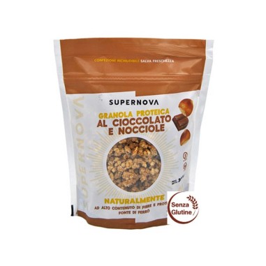 Supernova - Granola Proteica Senza Glutine Cioccolato e Nocciole - 300 g