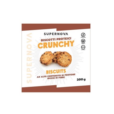 Supernova - Biscotti Proteici Crunchy con avena e gocce di cioccolato- 200 g