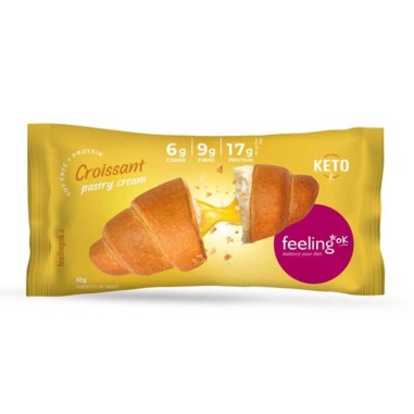 Feeling Ok - Croissant ripieno alla Crema Pasticcera - 65 g