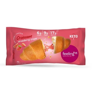 Feeling Ok - Croissant ripieno alla Fragola - 65 g