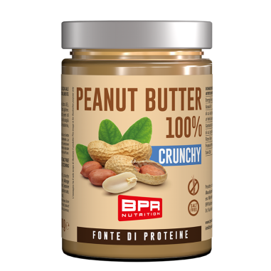 Peanut Butter 100% Crunchy | Bpr | Ricco Di Granella Fibre E Proteine